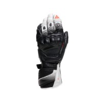 Dainese Fiero Metal Sport Handschuhe Schwarz/Weiß/Rot-Fluo
