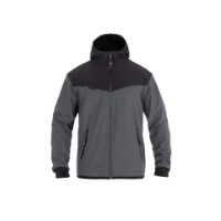 John Doe Hoodie V3 Softshell Rip Stop Grey/Black grau/schwarz Motorrad Hoodie mit Kapuze