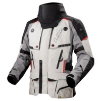 LS2 Apollo Man Jacket 3-Layer Laminat Grau/Schwarz/Rot wasserdicht