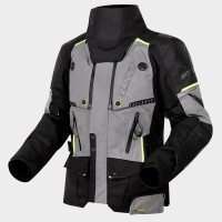 LS2 Apollo Man Jacket 3-Layer Laminat Schwarz/Grau/Gelb wasserdicht