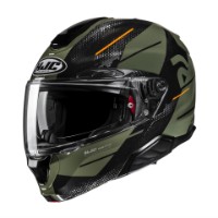 HJC Rpha 91 Blat MC-7 Klapp-Helm olive grün mit Sonnenblende