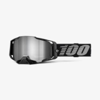 100% Armega Goggle Black - Mirror Silver Lens 
