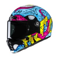 HJC V10 Squeeze MC-28 Retro Motorrad Helm