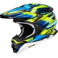 Shoei VFX-WR 06 Sparkle TC-3 gelb/blau Helm MX Cross Enduro
