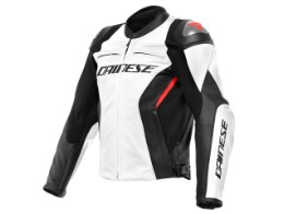 Dainese Racing 4 leather jacket white/black