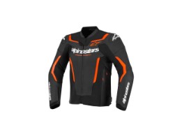 Alpinestars GP Force V2 leather jacket black/fluo-red