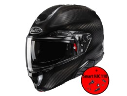 HJC RPHA 91 Carbon Klapp-Helm schwarz mit SMART HJC 11B gratis