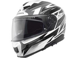 Schuberth S3 Thunder White Integral Helm mit Sonnenblende