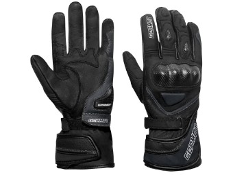 Kansas sportliche Sommer Motorrad Handschuhe schwarz