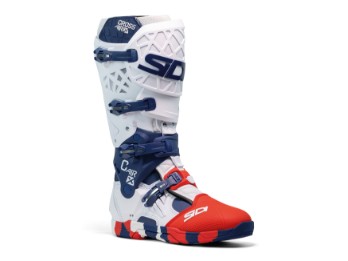 Sidi Crossair X Stiefel Motocross Enduro Offroad White Navi Red