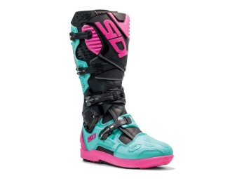 Sidi Crossfire 3 SRS Stiefel Motocross Enduro SuperMoto Black/Mint/Pink
