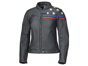 Held Midway lady leather jacket blue/white/red
