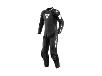 Tosa 1-piece leather suit black / black / white