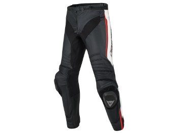 Dainese Misano Lederhose schwarz/weiß/rot