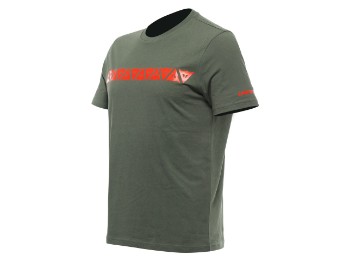 Dainese T-Shirt Stripes Climbing-IVY/Fluo Red