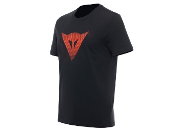 Dainese T-Shirt Logo schwarz/neon-rot