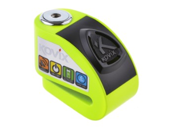 Kovix KD6 Brems-Scheibenschloss mit Alarm grün-fluo / neon-gelb