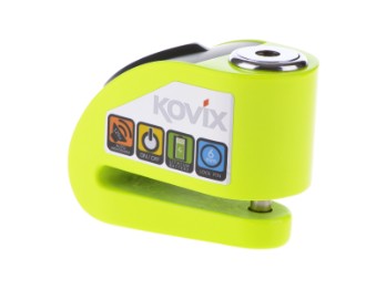 KD6 Brems-Scheibenschloss mit Alarm grün-fluo / neon-gelb