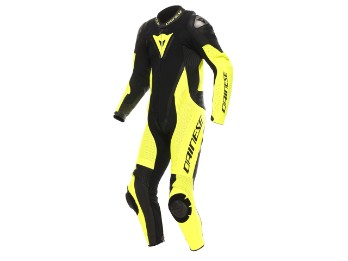 Dainese Demon Sprint Perf. 1-Teiler Lederkombi Schwarz/fluo-Gelb/Gelb