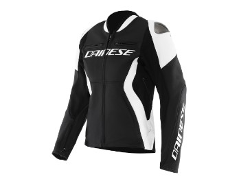 Dainese Racing 5 Women Lederjacke Black/White
