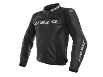 Dainese Racing 3 Lederjacke schwarz/schwarz