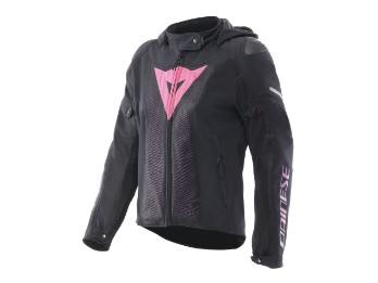 Dainese Super Sprint Tex women jacket motorcycle black/pink/viola