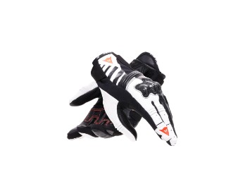 Dainese Reacto Carbon Short Women / Lady Handschuhe schwarz/weiss/neon-rot