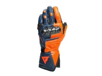 Carbon 3 Long Handschuhe schwarz-iris(blau)/orange/neon-rot