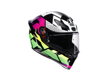 AGV K1 S Punkpluse schwarz/pink/lime Integral Helm 