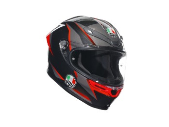 Agv K6 S Slushcut Integral Helm schwarz/grau/rot