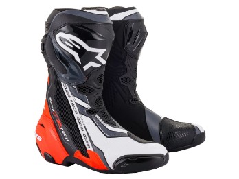 Alpinestars SuperTech R Boots black/fluo-red/white/gray