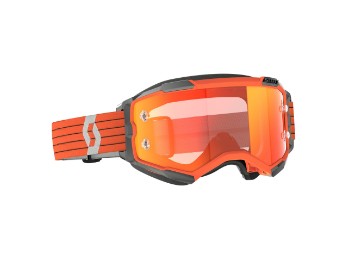 Scott Fury Goggle Orange/Grau Glas: Orange-Chrome wks MX Brille