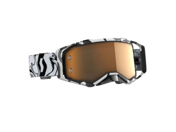Scott Goggle Prospect Amplifier Schwarz/ Weiß Glas: Gold-Chrome works MX Brille