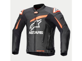 Alpinestars GP Plus V4 leather jacket black/fluo-red