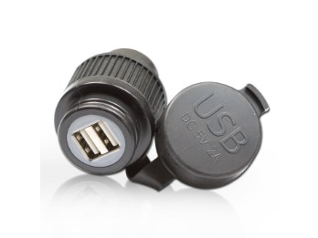 Doppel-USB-Bordsteckdose Kabellänge 120cm | 12V DC | Ø 28mm