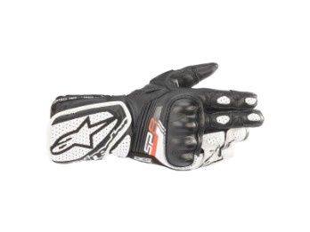 Alpinestars Stella SP-8 V3 leather gloves Leder Handschuhe schwarz/weiss