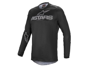 Alpinestars A-Stars Fluid Graphite Jersey / MX Motocross Enduro Shirt schwarz