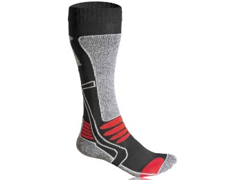 motorcycle men's socks long black / red