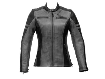 Joyce Lady Leather-Jacket black/grey