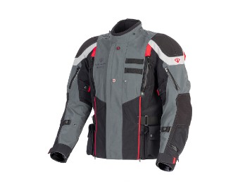 Stadler Fearless Pro 3-Lagen Gore-Tex Jacke schwarz/grau/rot wasserdicht