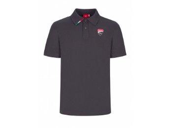 Ducati Polo mit Logo Anthrazit/Grau