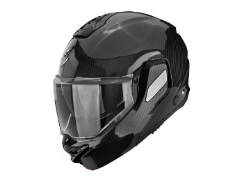 Scorpion EXO-TECH 2 Carbon Solid Klapp-Helm schwarz glanz