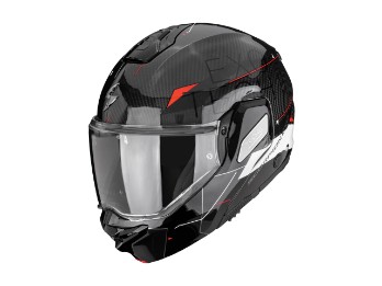 Scorpion EXO-TECH 2 Carbon Viator schwarz/weiss/rot Klapp-Helm