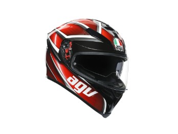 Agv K5 S Tempest schwarz/rot Motorrad Helm