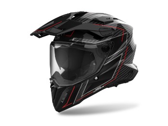 Airoh Commander 2 Carbon Stylish schwarz/rot Adventure Helm