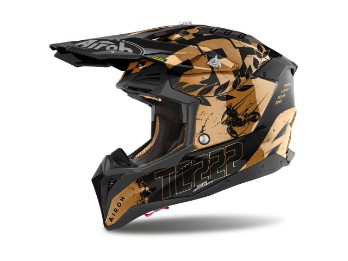 Airoh Aviator 3 Legend Schwarz/Chrom Motocross / Enduro Helm