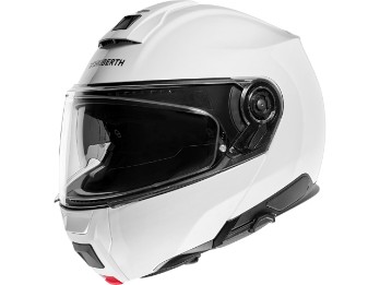 C5 white flip-up helmet