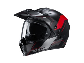 C80 Rox MC-1SF red adventure flip-up helmet