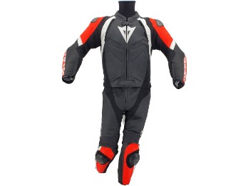 Avro 4 2 piece leather suit black/fluo-red/white short & tall sizes limited edition