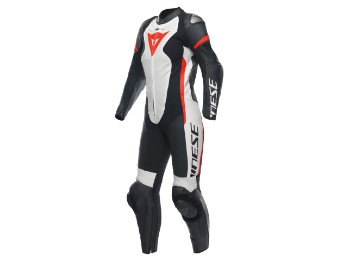 Dainese Grobnik Lady perf. 1-piece black/white/fluo-red